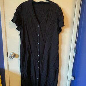 Gap V Neck Button Down Midi Dress